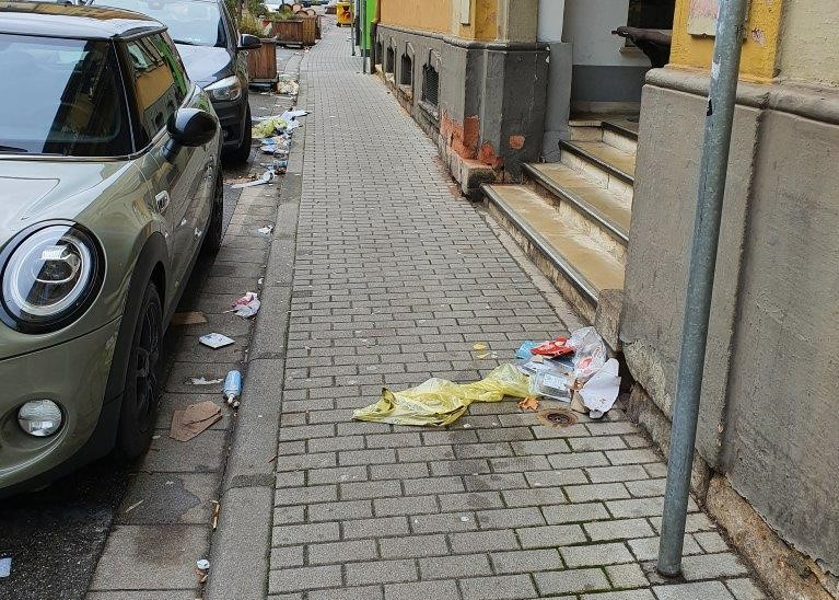 Verschmutzung durch Gelbe Säcke in Landau